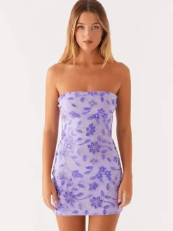Robe bustier mini à sequins et fleurs pour femme - Robe tube élégante et moulante - Idéale pour une soirée cocktail estivale 2026
