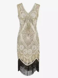Robe charleston robe vintage 1920s Costume Gatsby Robe Flapper Noir Glands Costume Vintage Déguisements Halloween