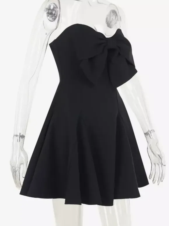 Robe Coquette à n艙ud pour femme - Robe mini bustier en forme de c艙ur - Idéale pour une fête d'anniversaire d'été 2026