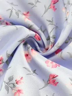 Robe courte fleurie pour femme - Robe d'été bleu clair style cottagecore à col Claudine et manches bouffantes - Idéale pour un pique-nique ou une soirée romantique en été (2026)