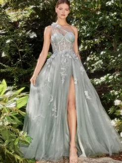 Robe de bal col en coeur a-ligne sans manches en dentelle robes d'invité de mariage