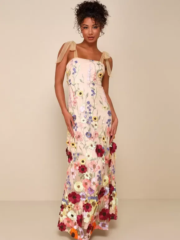 Robe de bal robe de soirée imprimerie des fleurs à bretelle au sol