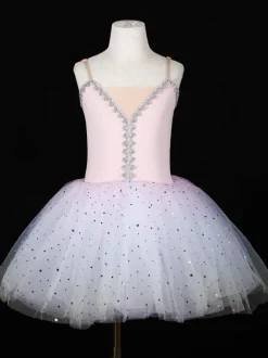 Robe de Ballet bleu profond fille adulte ballerine paillettes dentelle Polyester costume ensemble danse