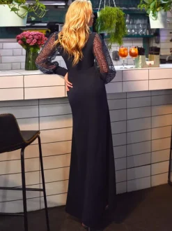 Robe de Cocktail de Bal Mode Sirène Longueur Cheville Col en V