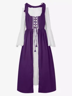 Robe de costume paysanne médiévale pour femme Renaissance