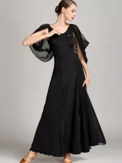 Robe de danse de salon latine moderne pour femme tenue de valse tango pratique