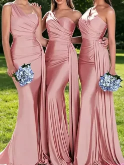 Robe de demoiselle d'honneur en polyester robe de bal longue