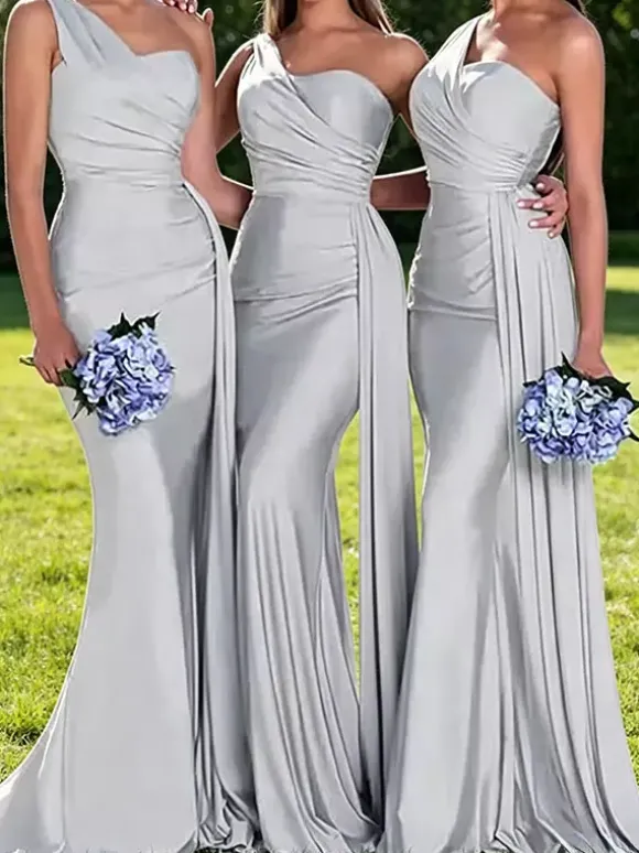 Robe de demoiselle d'honneur en polyester robe de bal longue