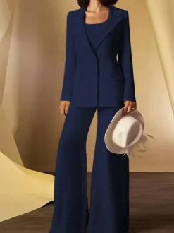 Robe de mariée pour mère col à bijoux manches longues gaine boutons longueur au sol robes d'invitées pour mariage