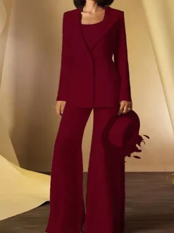 Robe de mariée pour mère col à bijoux manches longues gaine boutons longueur au sol robes d'invitées pour mariage