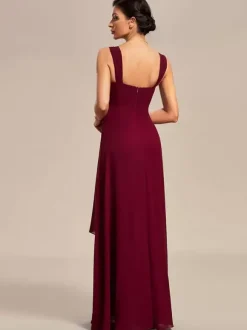 Robe de mariée pour mère col carré demi-manches ligne a robes d'invitées de mariage appliquées