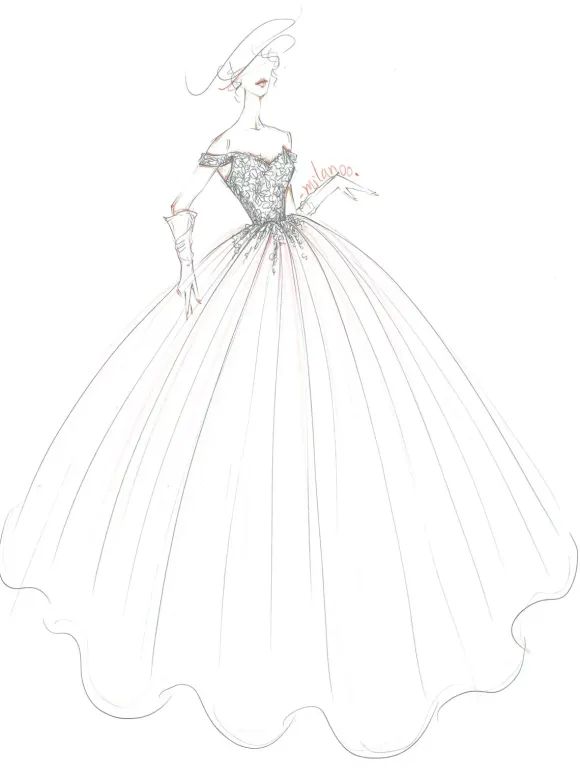 Robe de mariée princesse ivoire en tulle hors de l'épaule jupe plissée à traîne robe de mariage