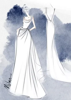 Robe de mariée simple à décolleté sirène sans manches en dentelle 20 cm