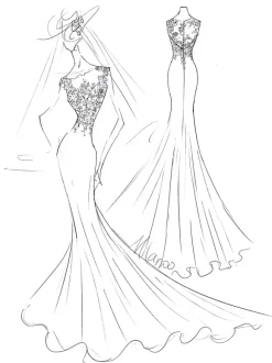 Robe de mariée simple ivoire col rond en dentelle sans manche jupe sirène à traîne Robe de mariage