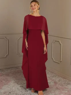 Robe de mère à col bijou sans manches ligne a robes d'invitées de mariage