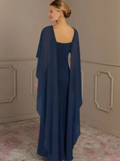 Robe de mère à col bijou sans manches ligne a robes d'invitées de mariage