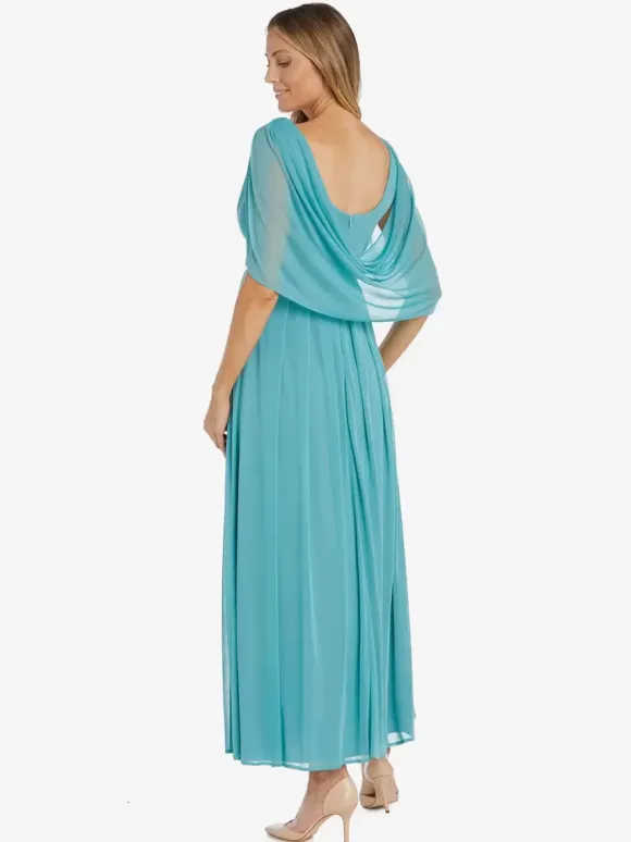 Robe de mère col en V sans manches ligne a ceinture robes d'invitées de mariage