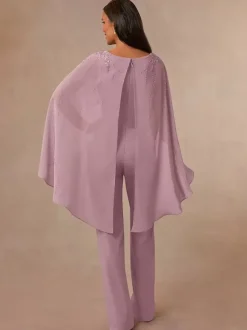 Robe de mère combinaison sans manches col en v longueur au sol robes d'invitées de mariage