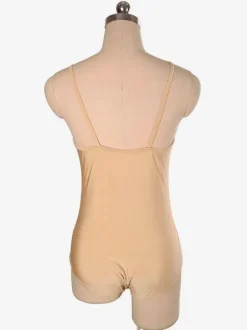 Robe de patinage Costumes de danse polyester nude