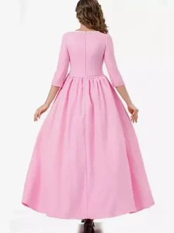 Robe de princesse rose robe de soirée de palais robe longue de magicien