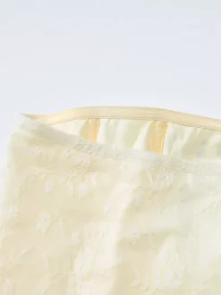 Robe de soirée abricot en polyester à motif c艙urs sans manches bustier robe d'été
