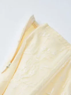 Robe de soirée abricot en polyester à motif c艙urs sans manches bustier robe d'été