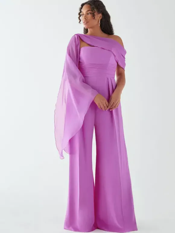 Robe de soirée en mousseline de soie plissée combinaison sans bretelles longueur au sol sans manches fermeture éclair robes de soirée formelles