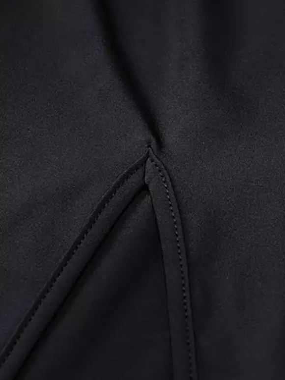 Robe de soirée longue noire à bretelles col en dentelle dos nu élégante et semi-formelle