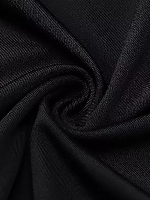 Robe de soirée longue noire à bretelles col en dentelle dos nu élégante et semi-formelle
