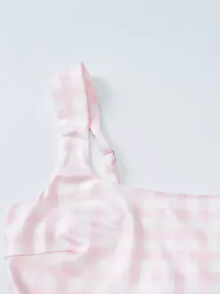 Robe de soirée midi rose à bretelles col plissé à carreaux style classique semi-formel robe d'été