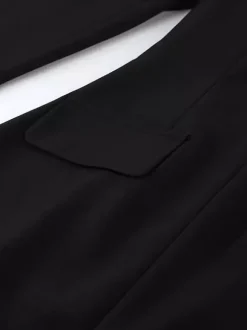 Robe de soirée mini élégante à col V poches boutonnées et coupe ajustée