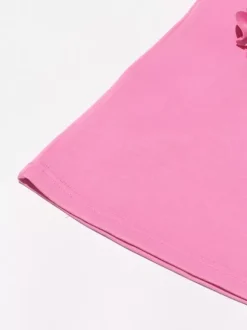 Robe de soirée mini rose à col montant fleuri sans manches style décontracté semi-formel