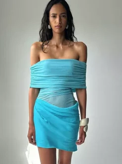 Robe de soirée mini verte sans bretelles plissée sans manches robe semi-formelle