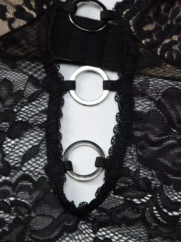 Robe de soirée noire à dos croisé et découpes en dentelle robe longue pour boîte de nuit