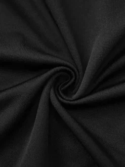 Robe de soirée noire moulante mini à dos nu et ornée de rivets tenue de boîte de nuit