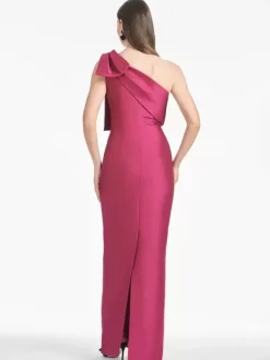 Robe de soirée pour la mère de la mariée asymétrique n艙uds longueur au sol sirène robes d'invitées pour mariage
