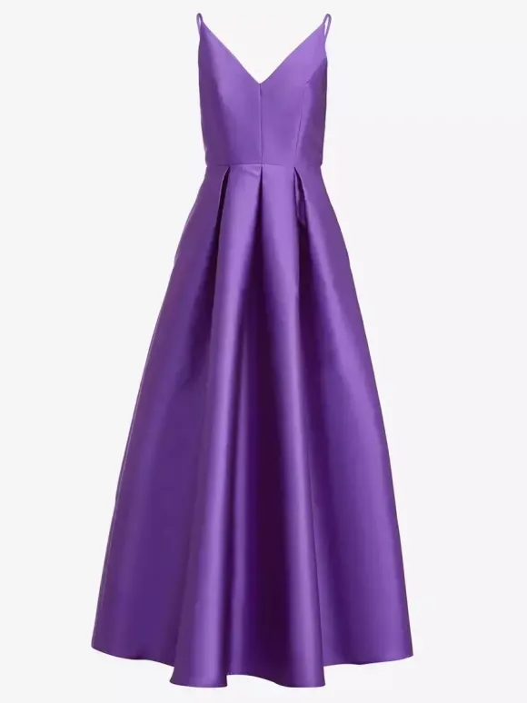 Robe de soirée pour mère de la mariée col en v sans manches robe de bal plissée robes d'invitées de mariage