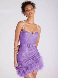 Robe de soirée rose pour femme épaules dénudées fermeture éclair sans manches dos nu sexy