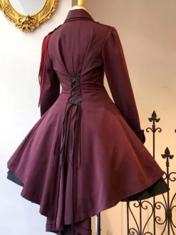 Robe de soirée thé gothique Lolita à manches longues pardessus Robe Lolita