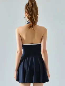 Robe de tennis sans manches Color Block Activewear pour femme