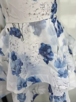 Robe de vacances mini dos nu à fleurs et volants sans manches imprimé floral col halter élégante robe rose