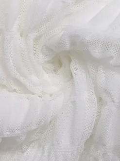 Robe de vacances mini dos nu à lacets plissée sans manches col V blanche décontractée