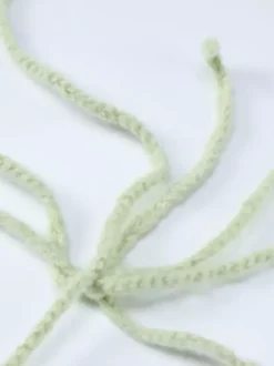 Robe de vacances mini en crochet sans manches dos nu sexy jaune