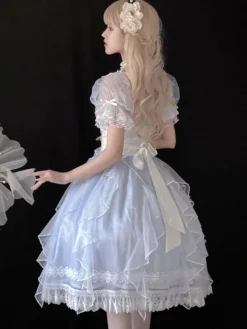Robe douce lolita robe à manches courtes en polyester