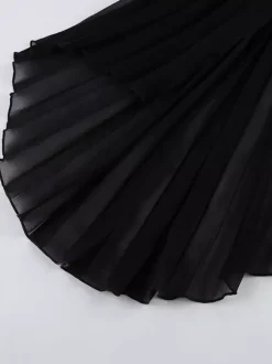 Robe d'été mini sans bretelles avec drapé plissé asymétrique pour femmes 2026