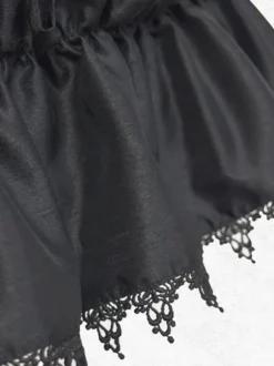 Robe Gothic Lolita en polyester sans manches robe Lolita classique noire