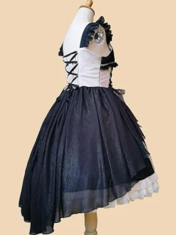 Robe Lolita Classique Mousseline Sans Manches Robes Lolita Abricot
