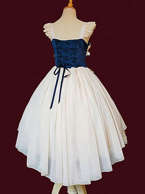 Robe Lolita Classique Mousseline Sans Manches Robes Lolita Abricot