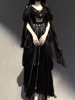 Robe Lolita classique style grec Night Messenger Lolita en mousseline de soie