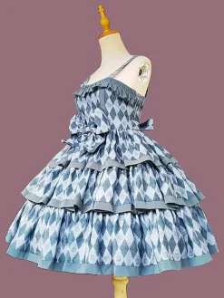 Robe Lolita douce en polyester sans manches avec n艙uds Robe Lolita de conte de fées